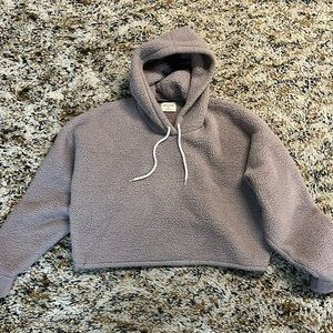 Fuzzy Cozy Cropped Hoodie